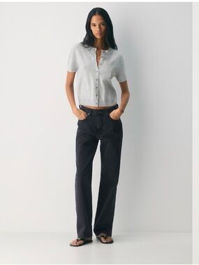 Aritzia Bare cashmere shortsleeve crew cardigan